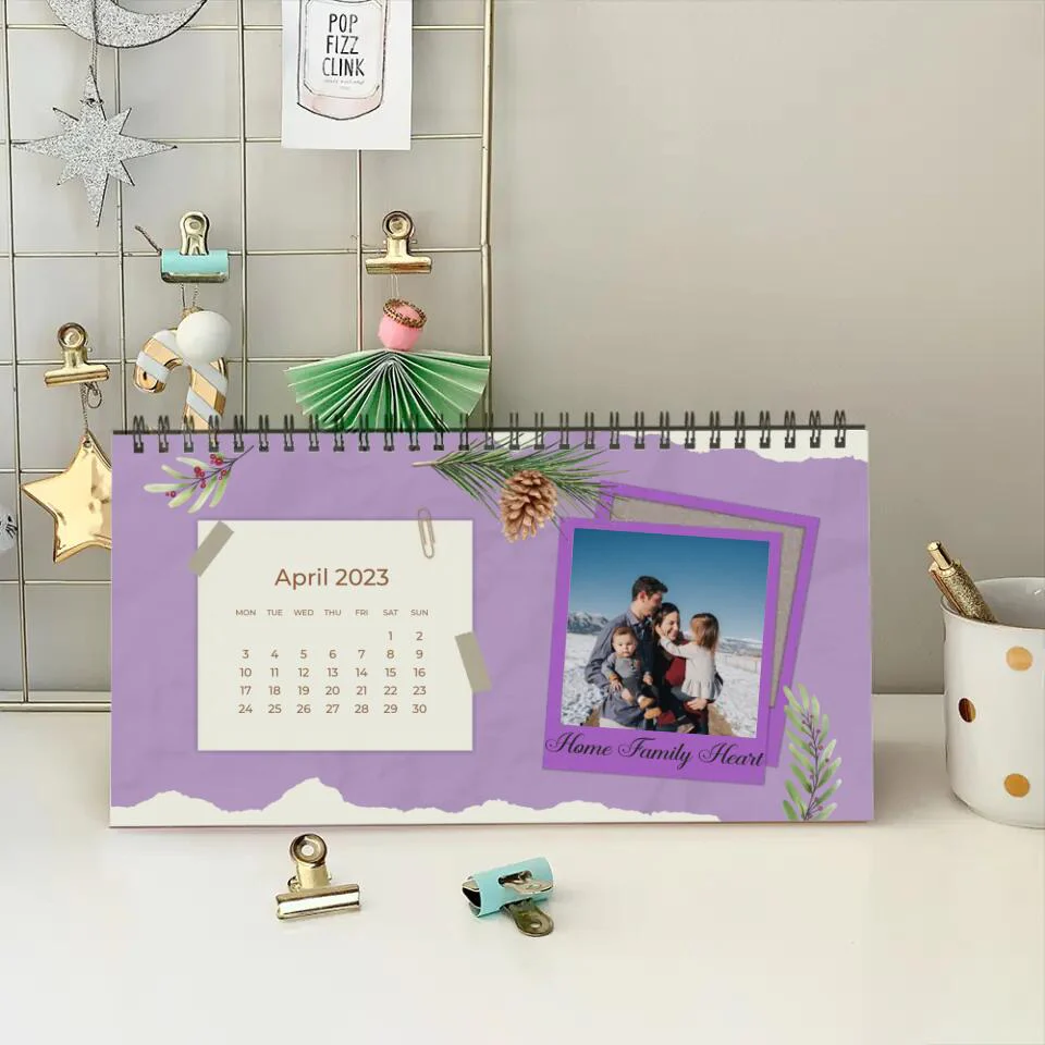 Custom Photo and Message - Personalized Desk Calendar 2025 - Image 6