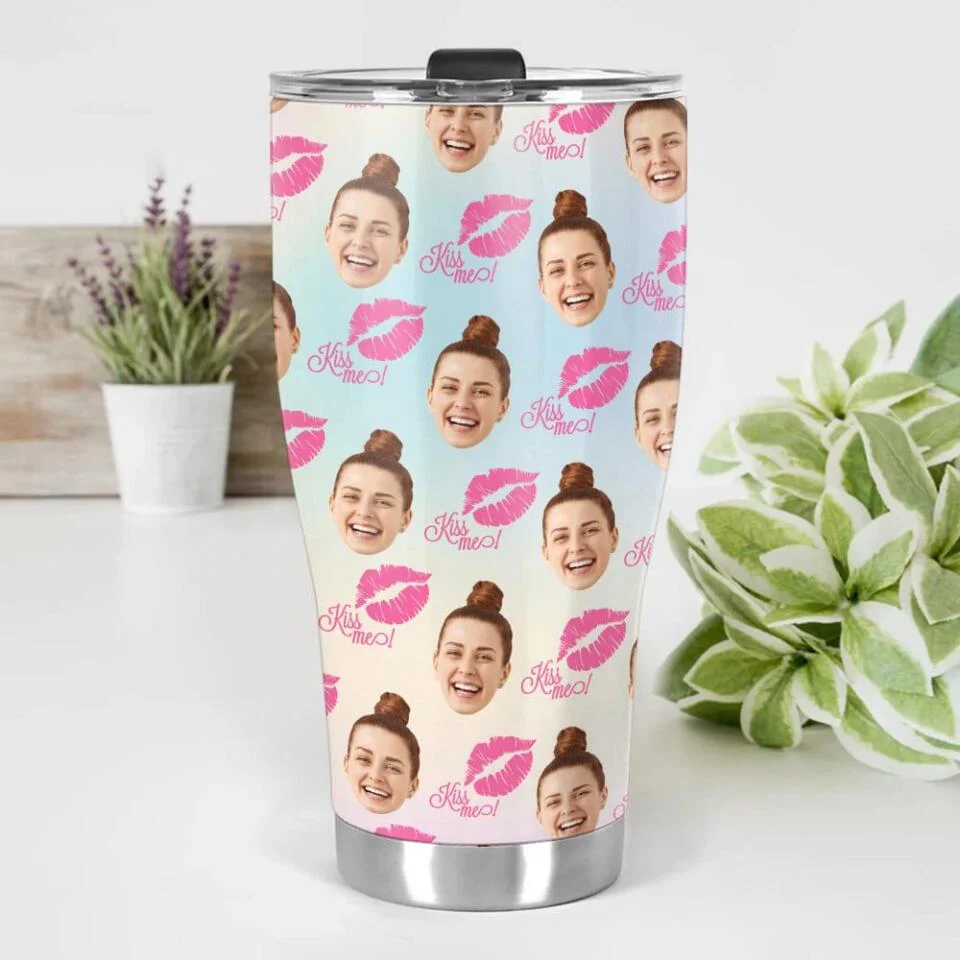 Custom Photo Background And Pattern - Personalized Curved Tumbler - Image 13
