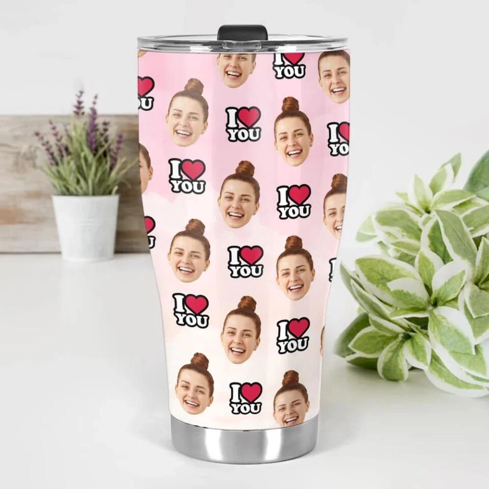 Custom Photo Background And Pattern - Personalized Curved Tumbler - Image 17