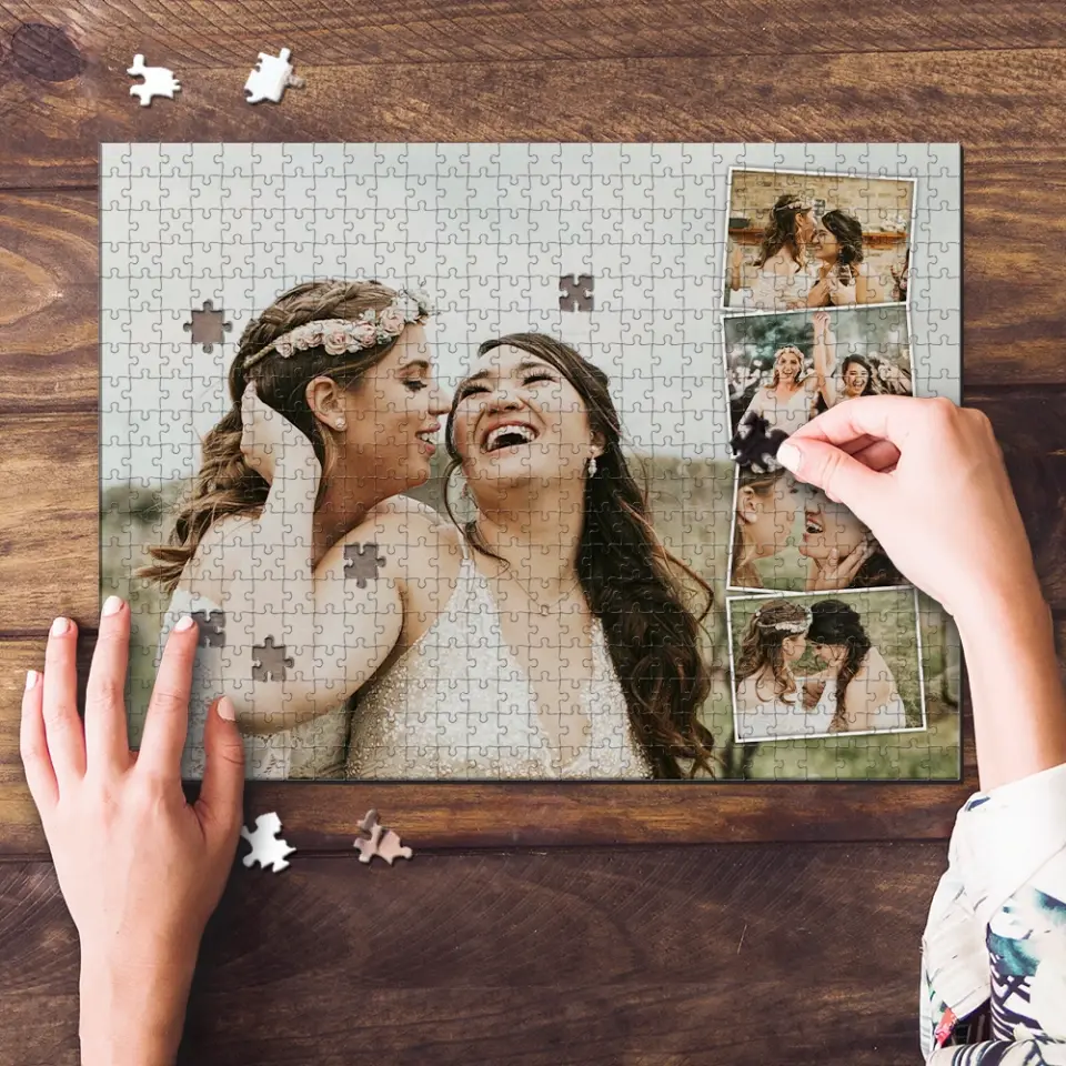 Personalized Valentine Gifts - Custom Photo Collage - Jigsaw Puzzle - Gift For Family Couple Friends - Image 13