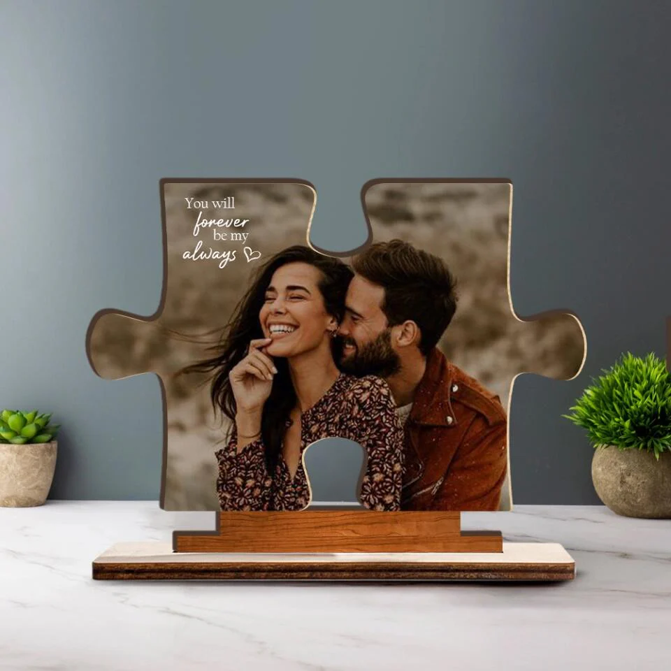 Custom Photo Missing Pieces Wooden Acrylic Plaque - Gifts for Mom, Mom Birthday Gift, Anniversary Gift, Bestie Gift, Valentine Gift for Couple - 212IHNVSWP970 - Image 2