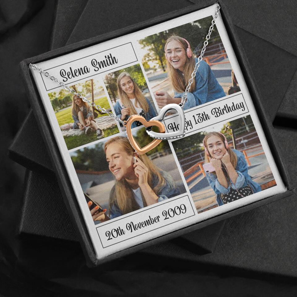 Custom Photo Necklace Collage Birthday Gifts For Her