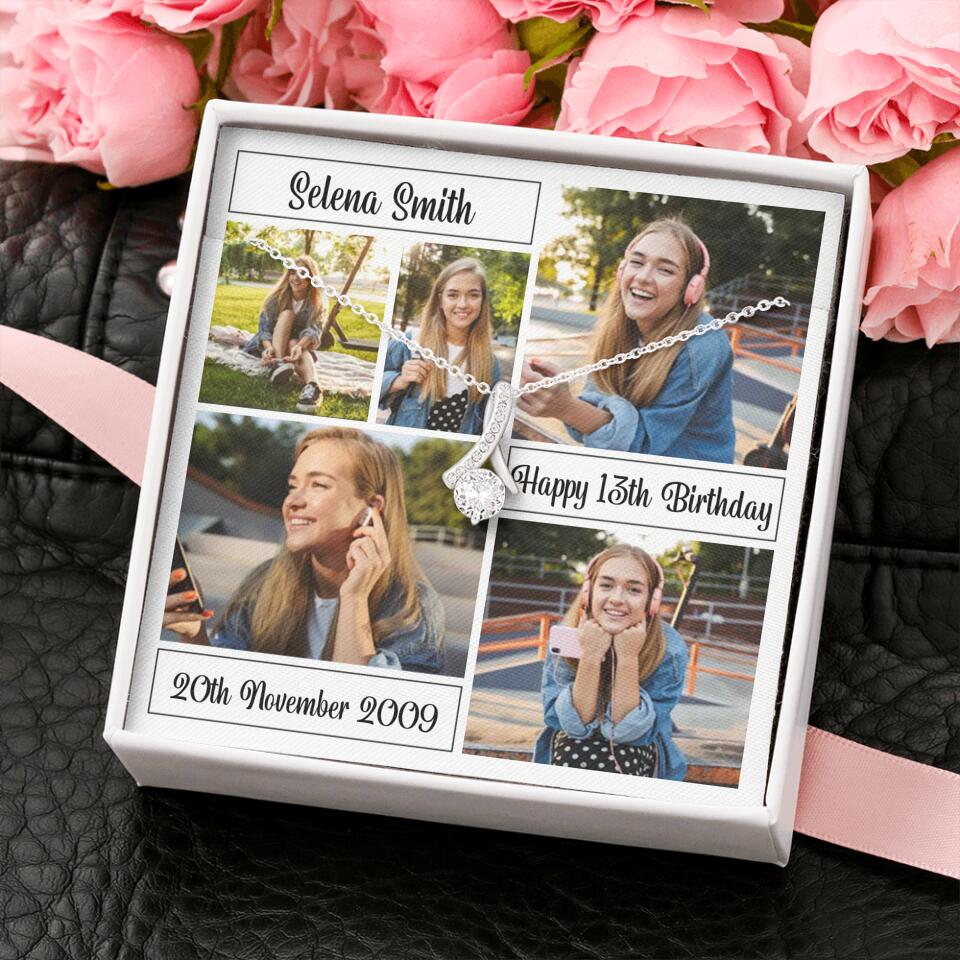 Custom Photo Necklace Collage Birthday Gifts For Her - Image 16