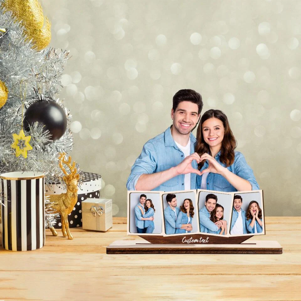 Custom Portrait From Photo, Wooden Plaque 3 Layers, Customizable Name And Text - Wooden Table top photo frames - 212IHPLNWP629 - Image 4