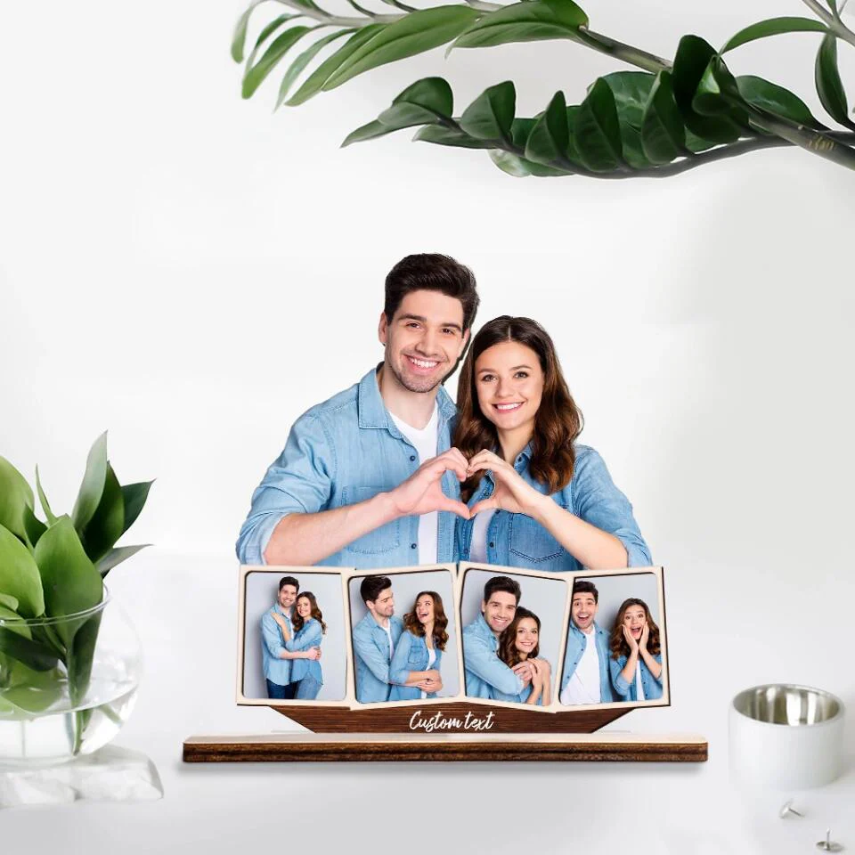 Custom Portrait From Photo, Wooden Plaque 3 Layers, Customizable Name And Text - Wooden Table top photo frames - 212IHPLNWP629 - Image 5