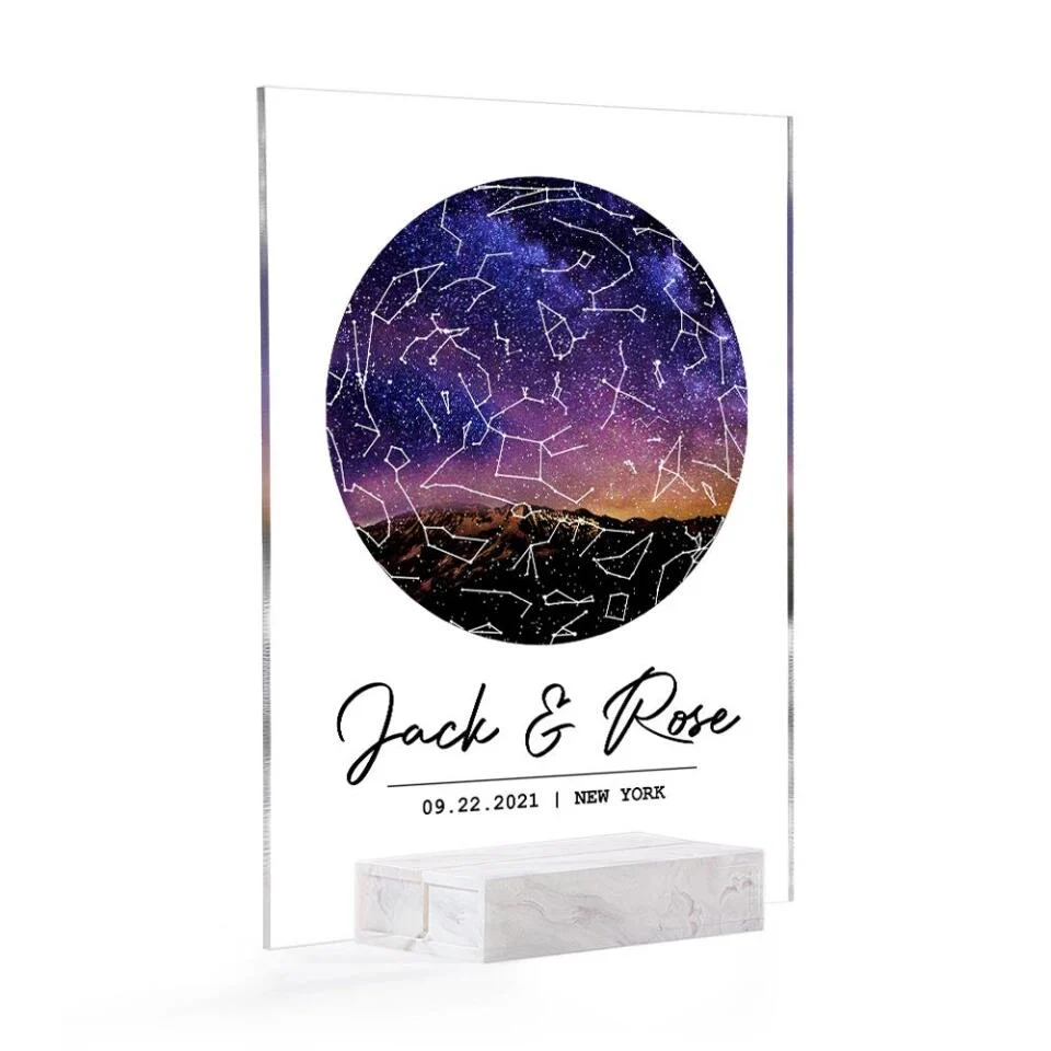 Custom Sky Map Night Sky Custom Acrylic Plaque Birthday Gift - Image 5