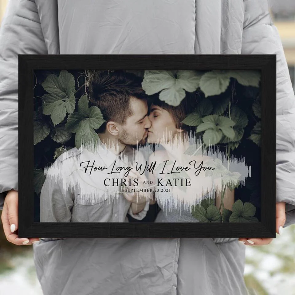 Custom Sound Wave Photo And Message Custom Canvas Poster Anniversary Gift For Couples - Image 13