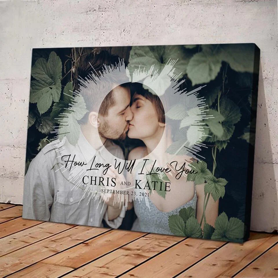 Custom Sound Wave Photo And Message Custom Canvas Poster Anniversary Gift For Couples - Image 14