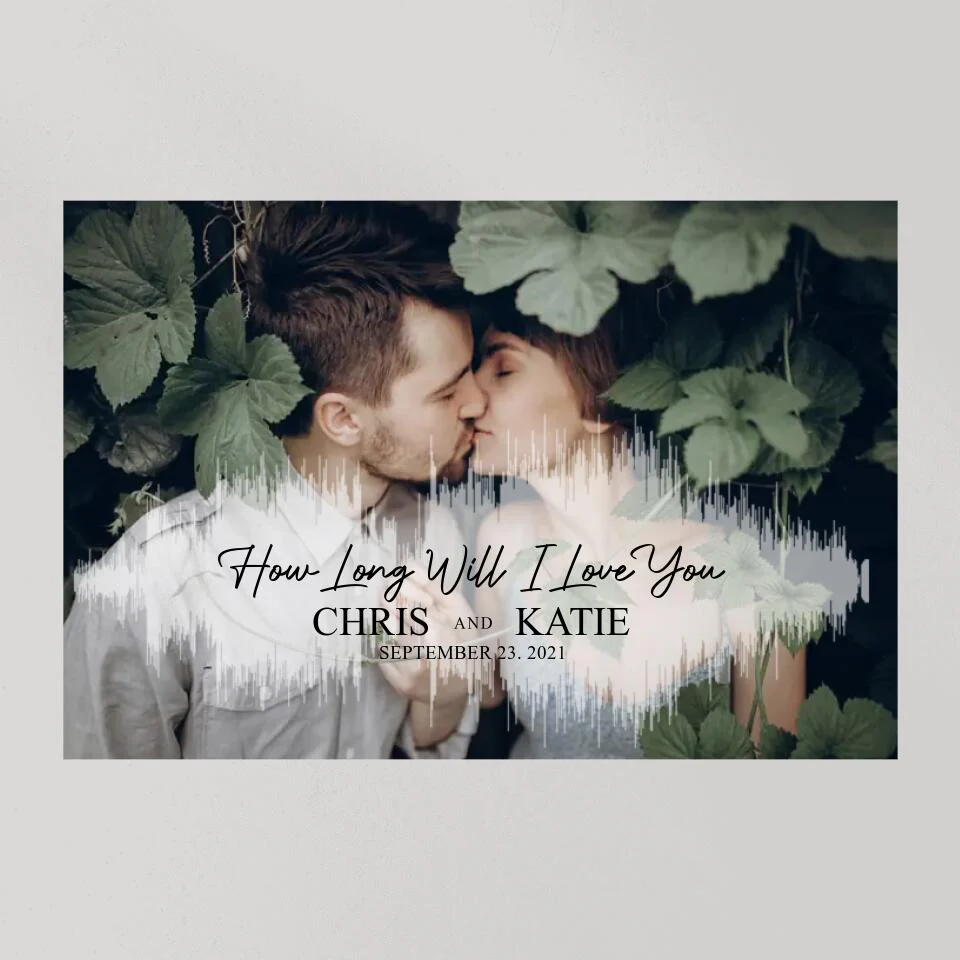 Custom Sound Wave Photo And Message Custom Canvas Poster Anniversary Gift For Couples - Image 29