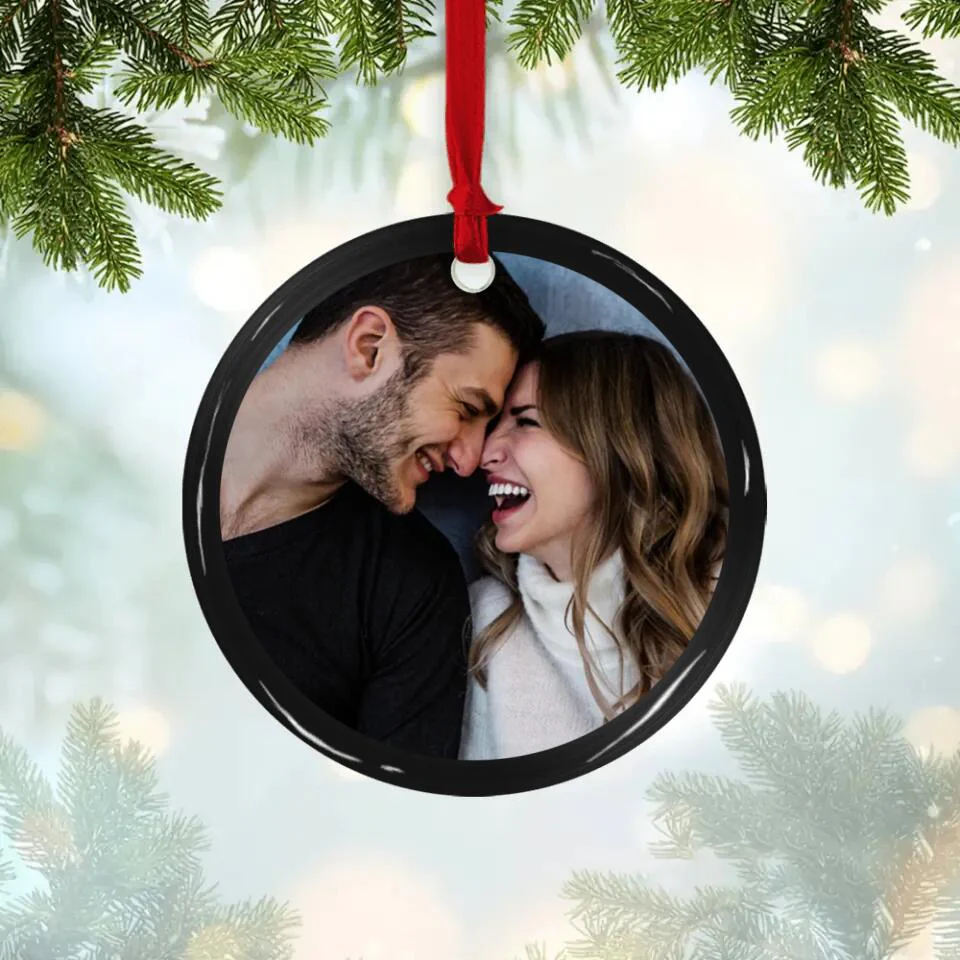 Personalized Valentine Gifts - Custom Star Map Christmas Circle Ornament 2 Sided - Image 3