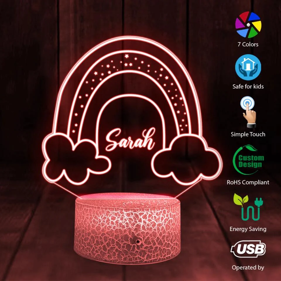 Custom Style And Name 3D Led Light - Beautiful Light For Kids For Children - Best Home Decor Cozy Room For Kids - 301IHPLNLL155 - Image 4
