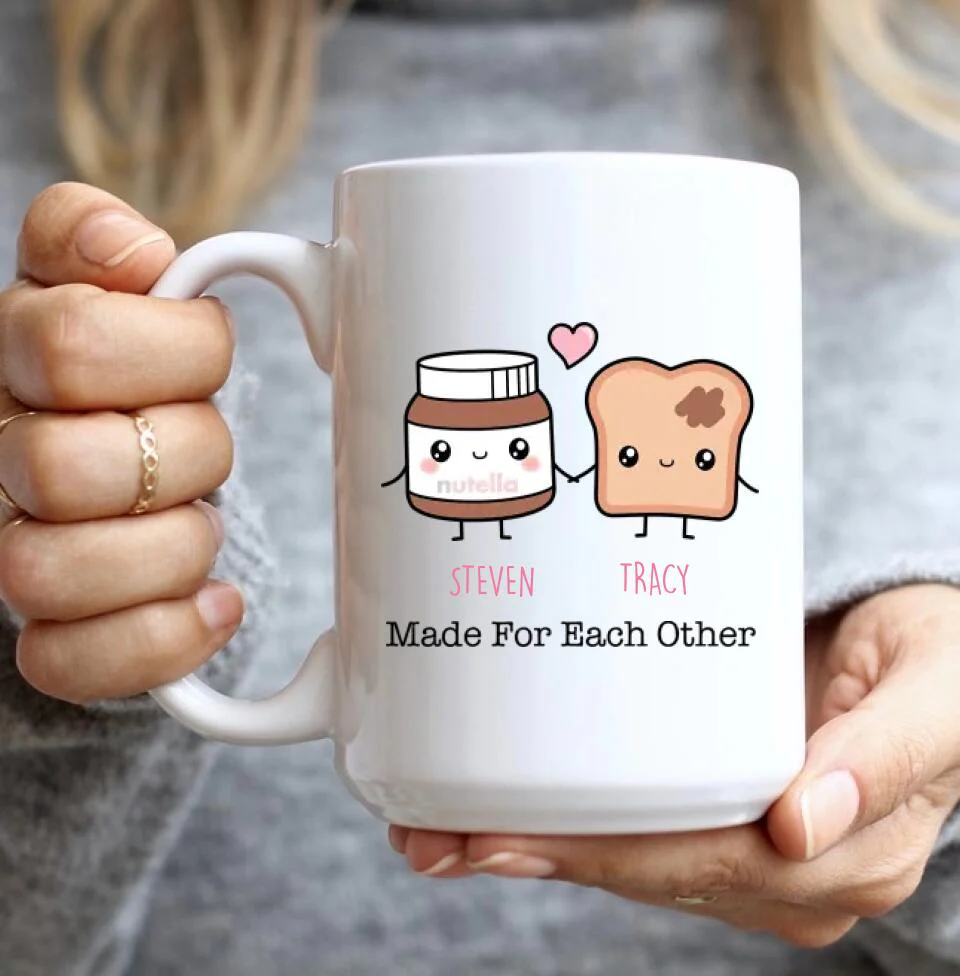 Personalized Valentine Gifts - Cute Food Couple - Avocado Cake Coffee Milk Couples - Personalized Mug - Anniversary Valentine Gift for Couple - Image 14