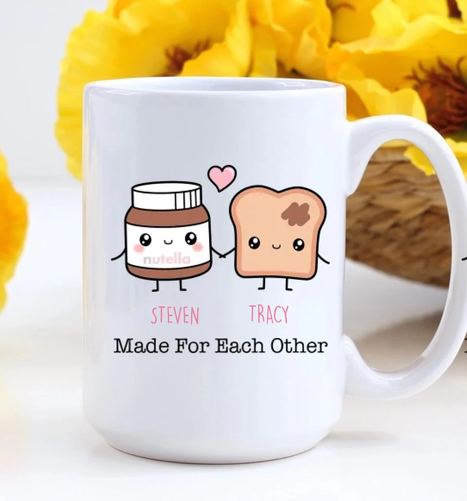 Personalized Valentine Gifts - Cute Food Couple - Avocado Cake Coffee Milk Couples - Personalized Mug - Anniversary Valentine Gift for Couple - Image 15