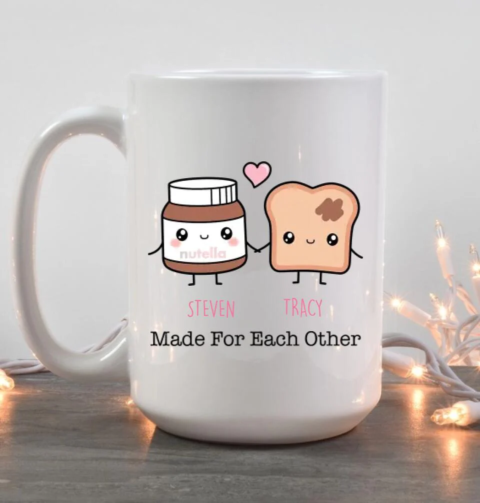 Personalized Valentine Gifts - Cute Food Couple - Avocado Cake Coffee Milk Couples - Personalized Mug - Anniversary Valentine Gift for Couple - Image 16