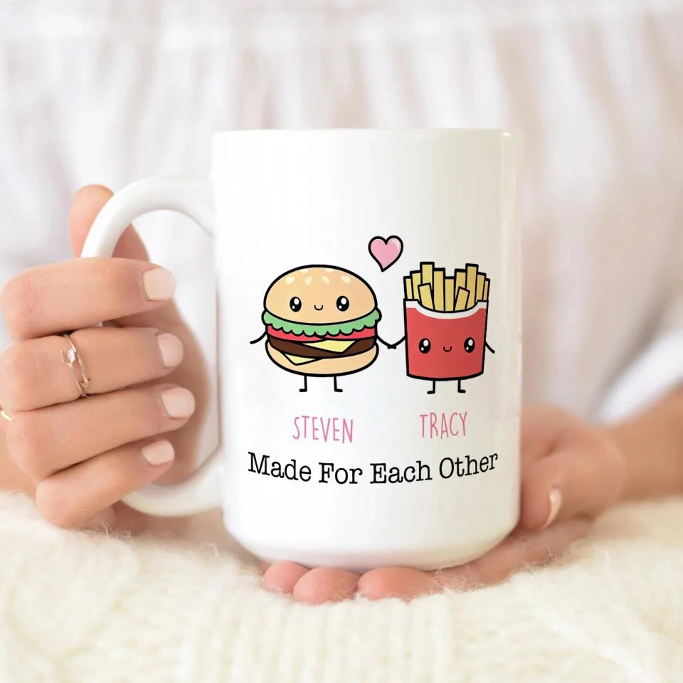 Personalized Valentine Gifts - Cute Food Couple - Avocado Cake Coffee Milk Couples - Personalized Mug - Anniversary Valentine Gift for Couple - Image 17