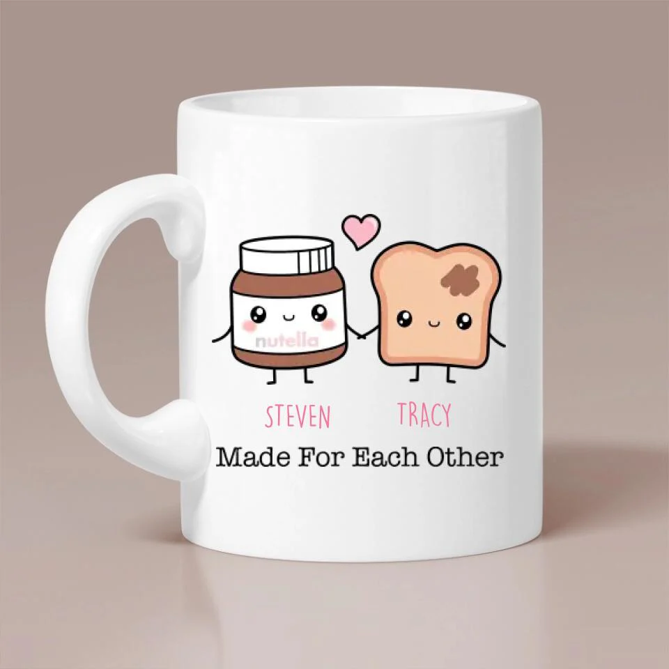 Personalized Valentine Gifts - Cute Food Couple - Avocado Cake Coffee Milk Couples - Personalized Mug - Anniversary Valentine Gift for Couple - Image 2