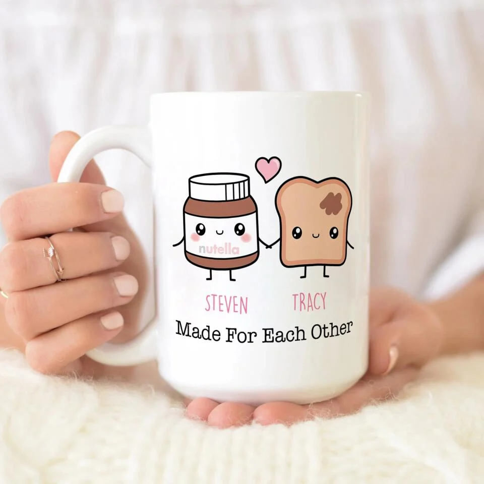 Personalized Valentine Gifts - Cute Food Couple - Avocado Cake Coffee Milk Couples - Personalized Mug - Anniversary Valentine Gift for Couple - Image 21