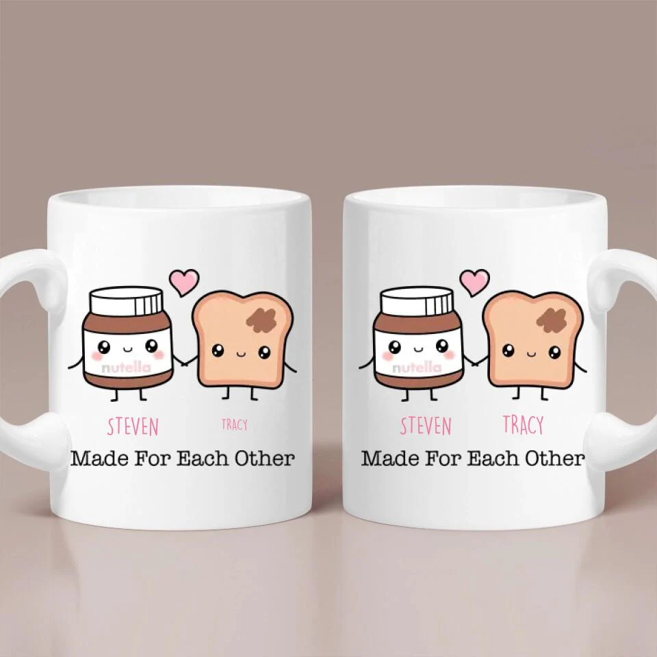 Personalized Valentine Gifts - Cute Food Couple - Avocado Cake Coffee Milk Couples - Personalized Mug - Anniversary Valentine Gift for Couple - Image 3