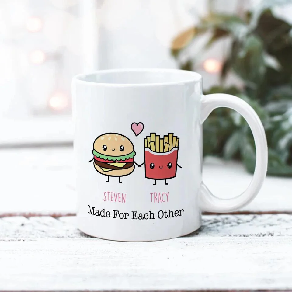 Personalized Valentine Gifts - Cute Food Couple - Avocado Cake Coffee Milk Couples - Personalized Mug - Anniversary Valentine Gift for Couple - Image 5