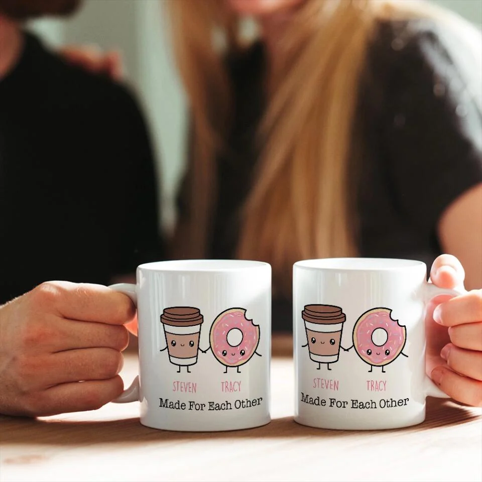 Personalized Valentine Gifts - Cute Food Couple - Avocado Cake Coffee Milk Couples - Personalized Mug - Anniversary Valentine Gift for Couple - Image 6