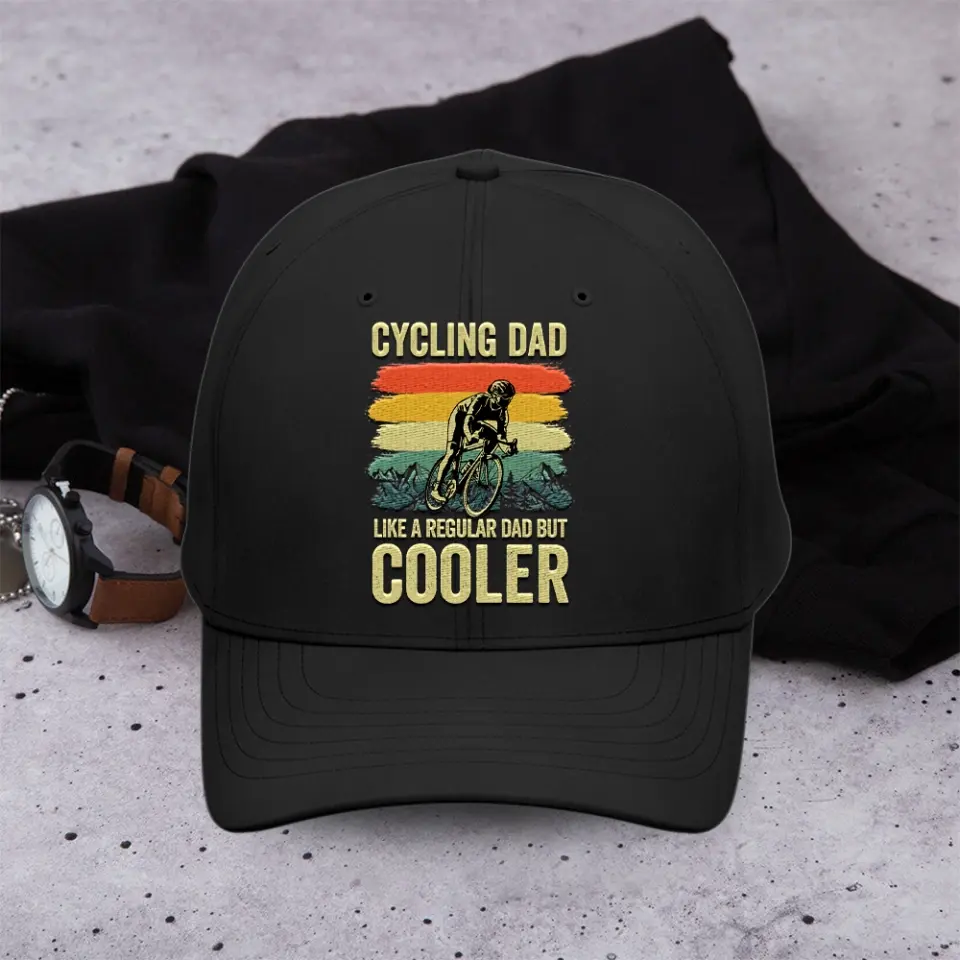 Cycling Dad Like A Regular Dad But Cooler Twill Cap - Image 5