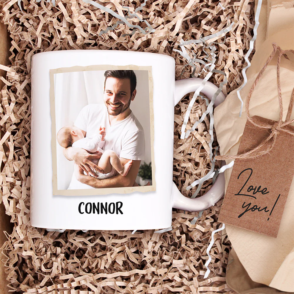 Dad Established Customized Photo Personalized Father's Day Mug - Image 3