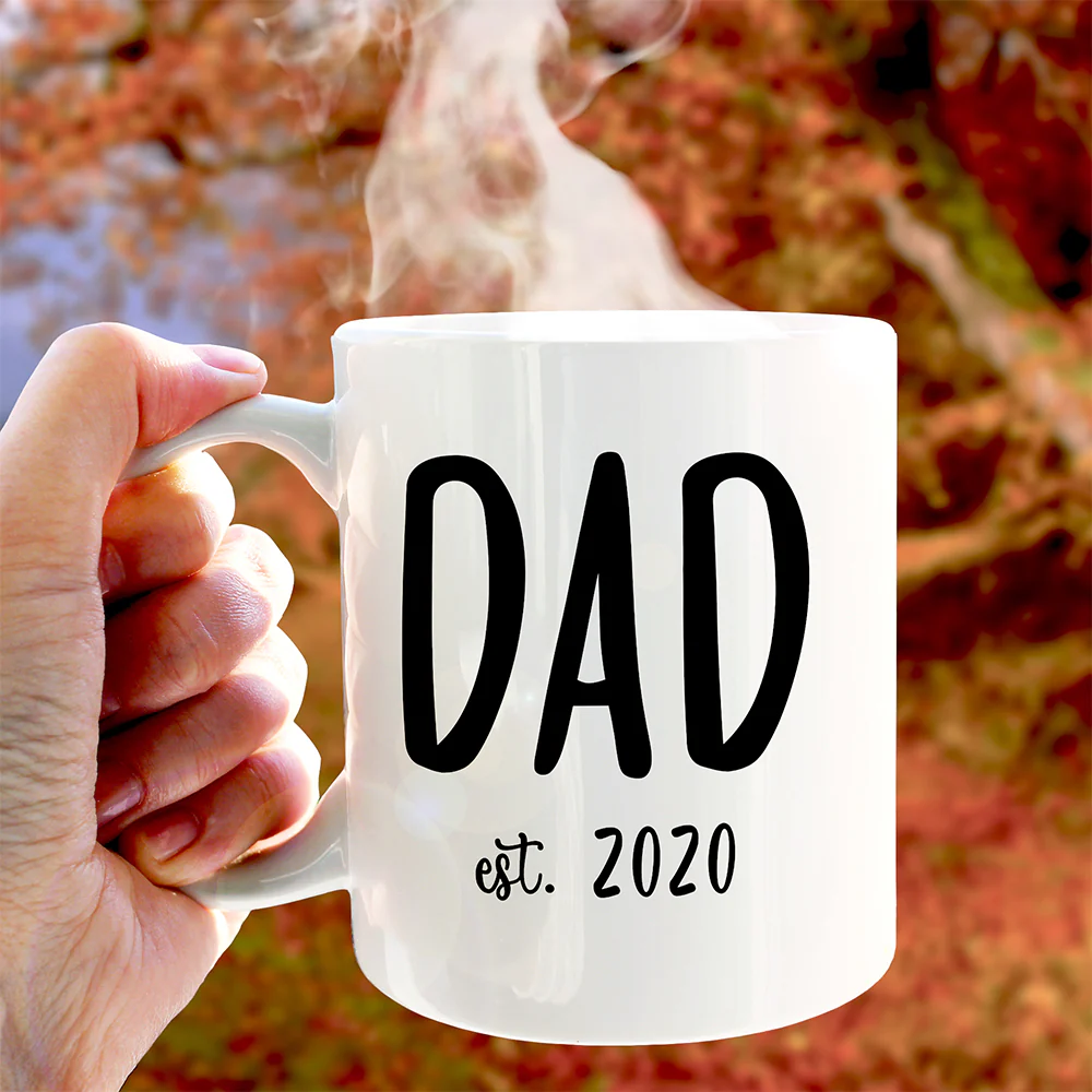 Dad Established Customized Photo Personalized Father's Day Mug - Image 4