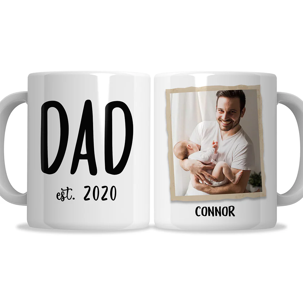 Dad Established Customized Photo Personalized Father's Day Mug - Image 8