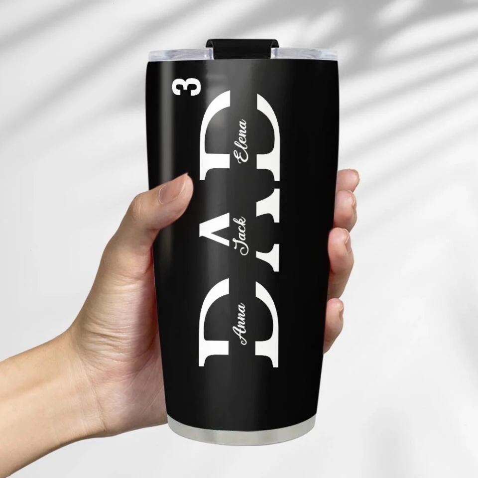 Dad Nutrition Facts Personalized Tumbler - Image 4