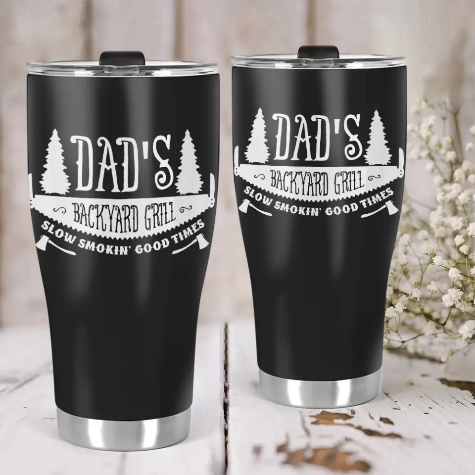 Dad's Backyard Grill Curved Tumbler - Image 3