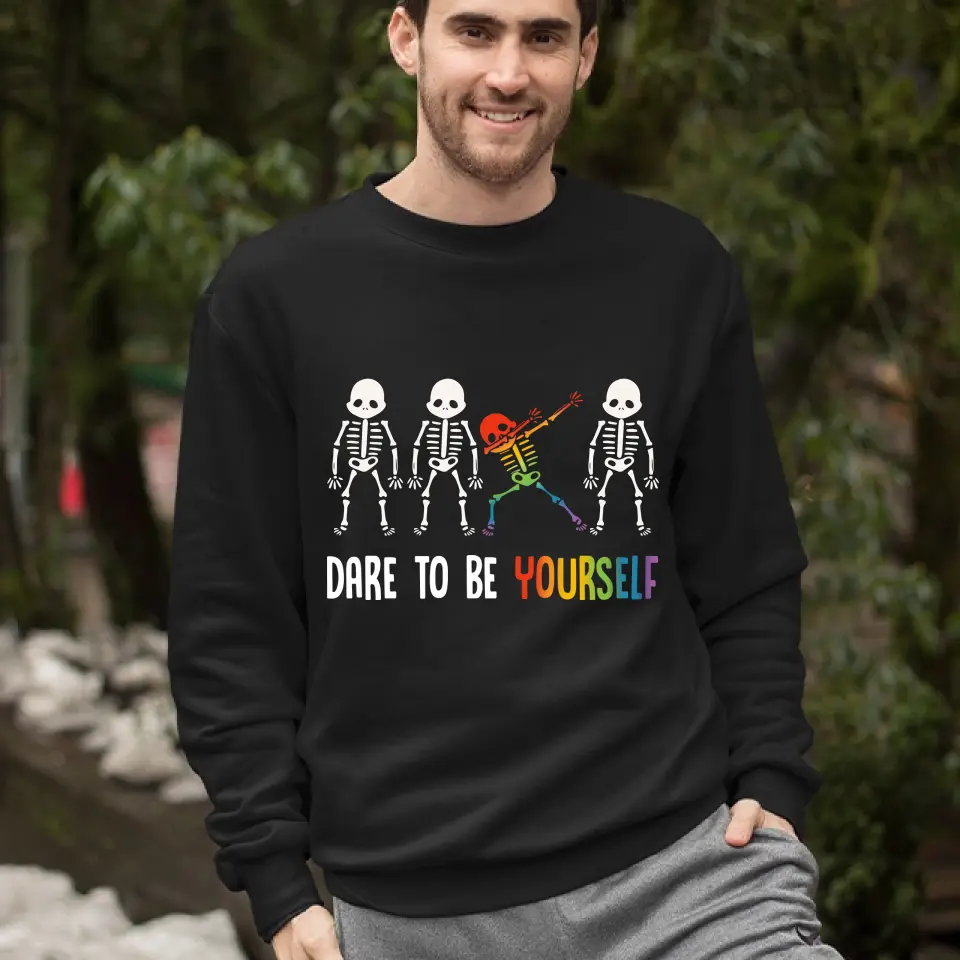 Dare To Be Yourself - Tshirt Sweater - Gift For LGBT Lesbian Gay Community | 306IHPNPTS735 - Image 3
