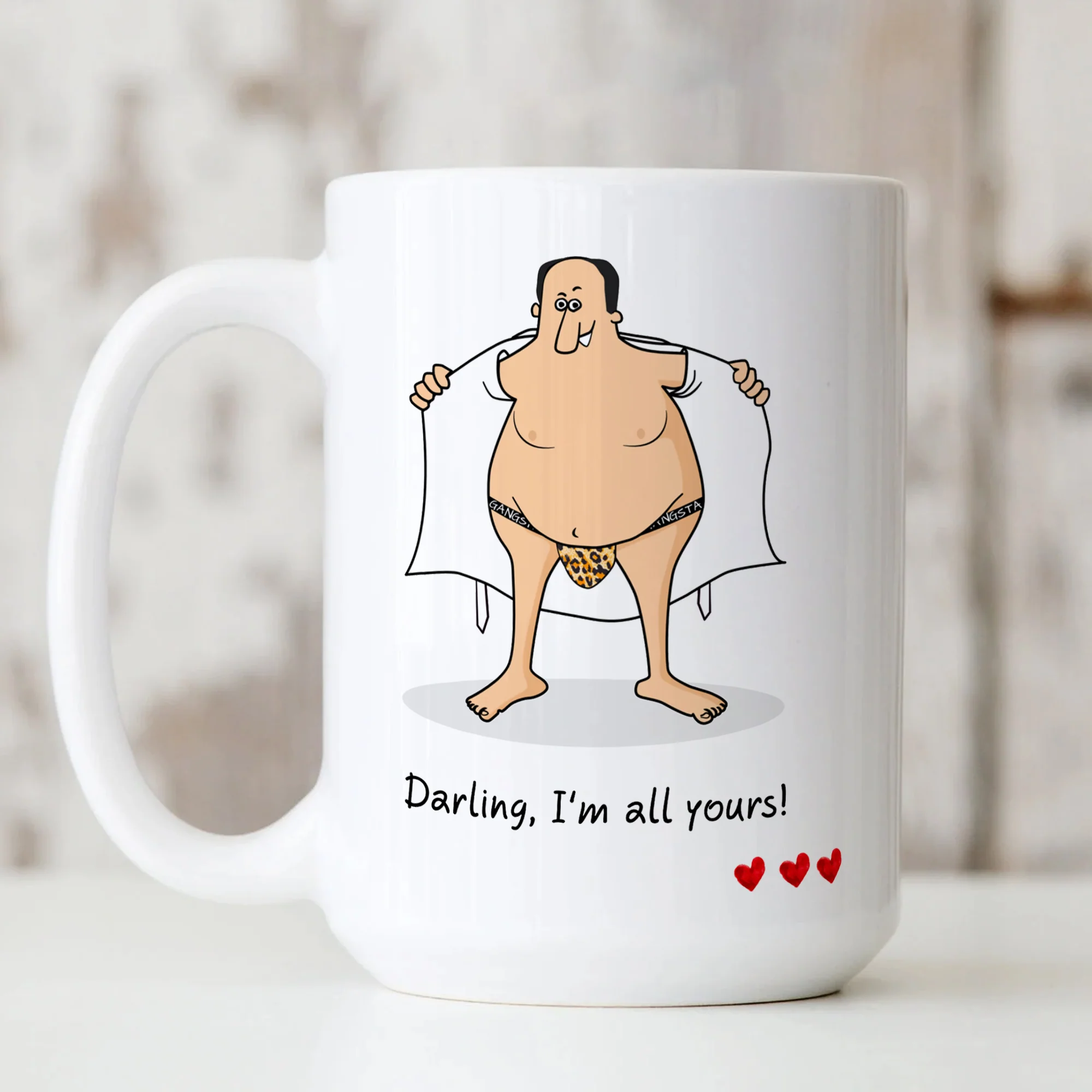 Darling I'm All Yours - Personalized Funny Mug - Anniversary Gifts - Image 3