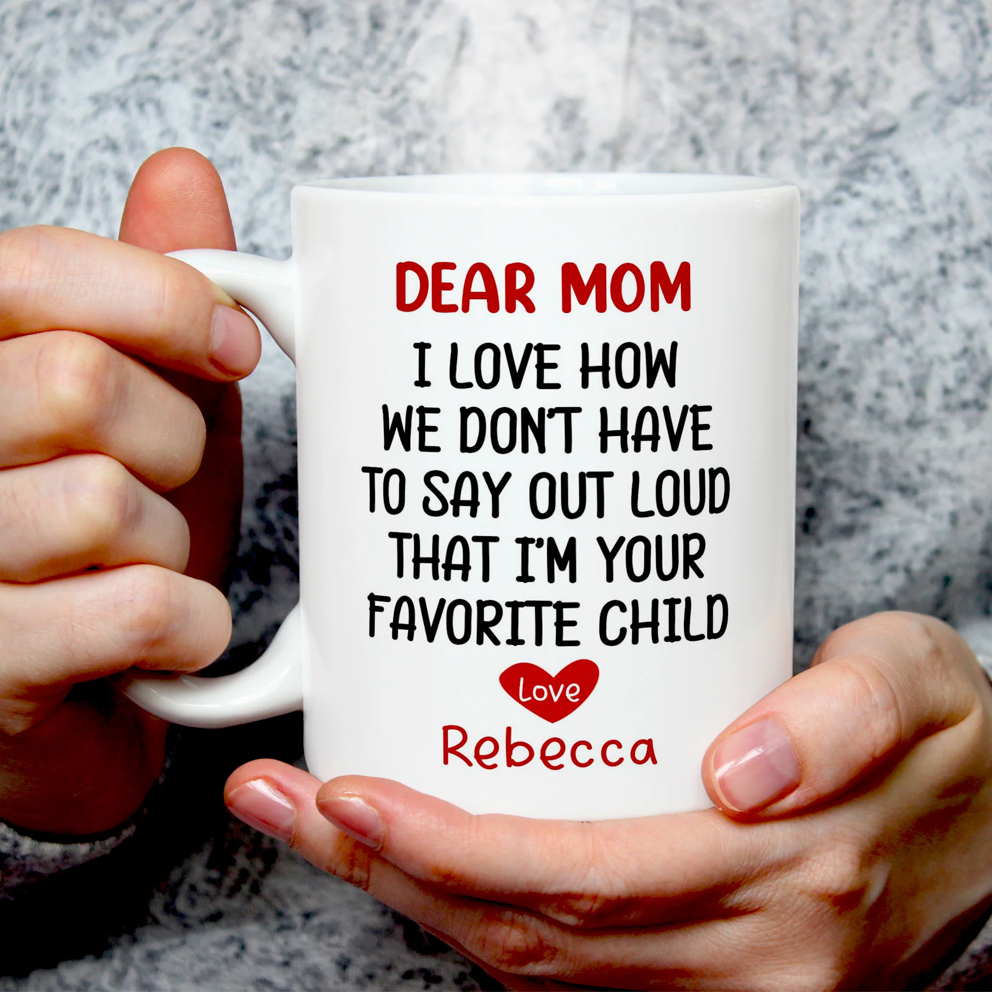 Dear Mom I'm Your Favorite Child, Custom Kid's Photo Cup, Personalized Mom Gift from Children - Image 8