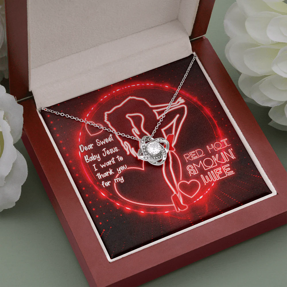 Dear Red hot Smokin' Wife - Personalized Necklace - Image 5