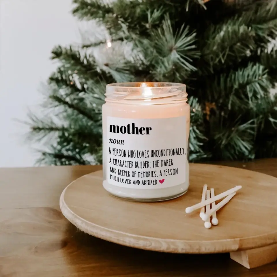 Definition Mother A Person Who Loves Unconditionally A Character Builder - Scented Soy Candle - Gift For Mom - Image 7