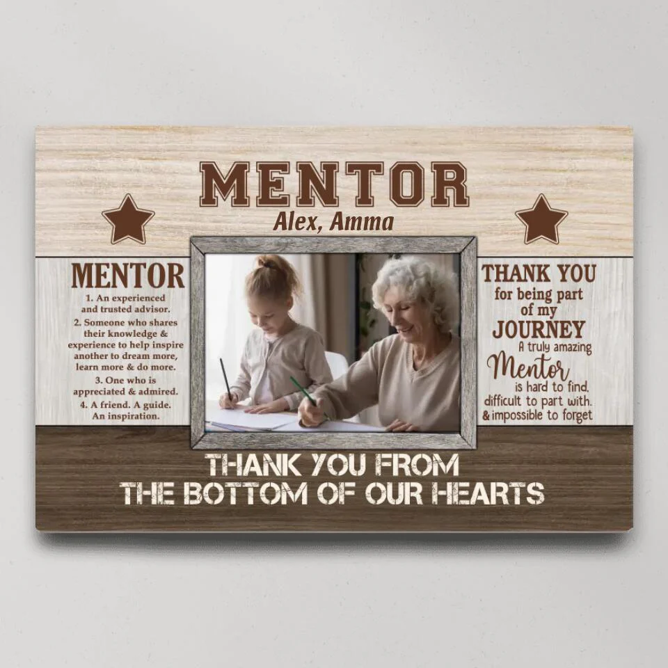 Definition Of Mentor Thank You - Custom Canvas Poster - Appreciation Gift For Mentor Boss - Image 3