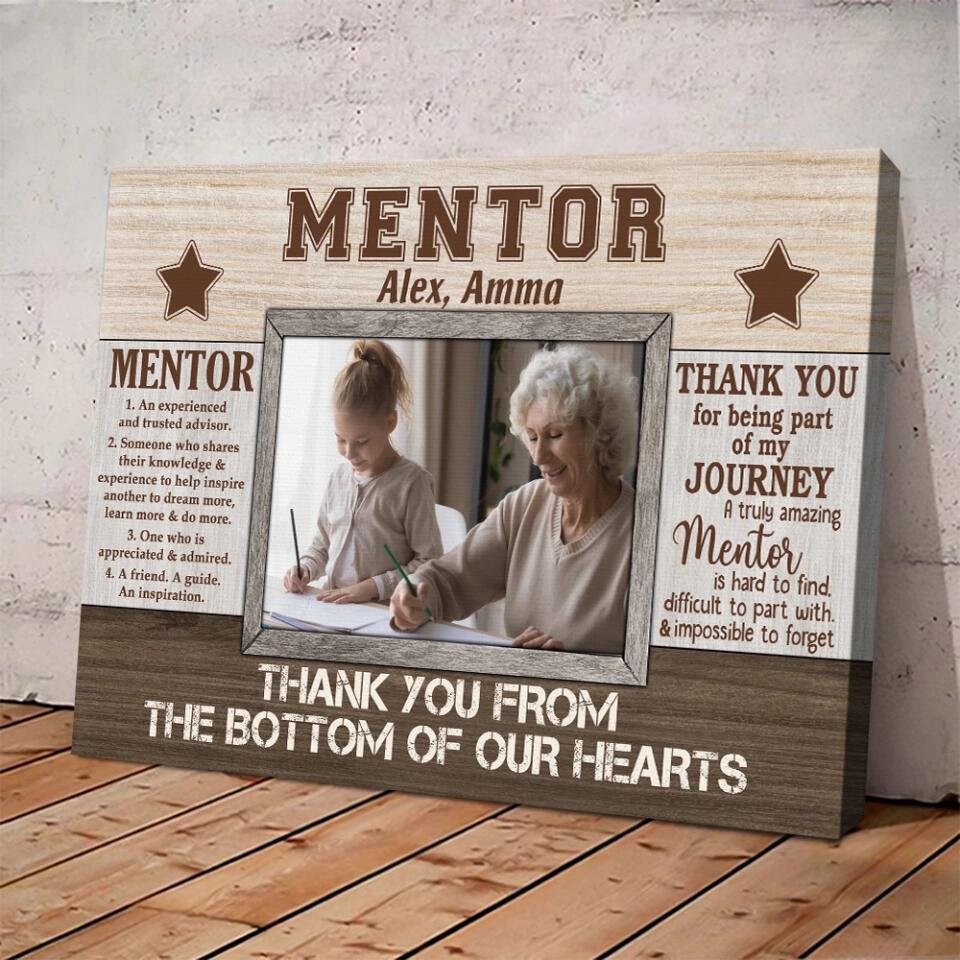 Definition Of Mentor Thank You - Custom Canvas Poster - Appreciation Gift For Mentor Boss - Image 5