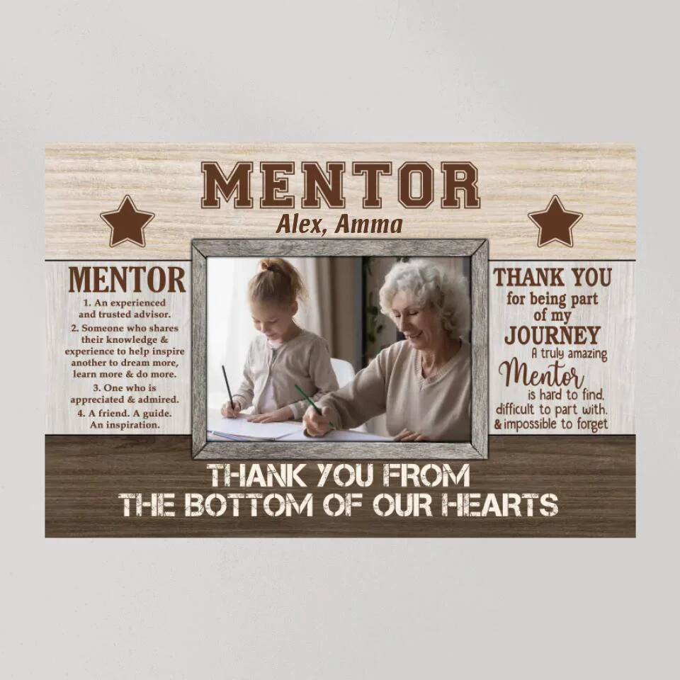 Definition Of Mentor Thank You - Custom Canvas Poster - Appreciation Gift For Mentor Boss - Image 7