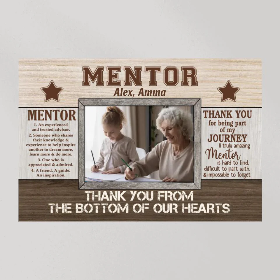 Definition Of Mentor Thank You - Custom Canvas Poster - Appreciation Gift For Mentor Boss - Image 8