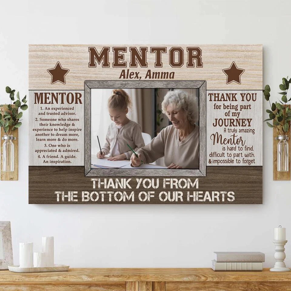 Definition Of Mentor Thank You - Custom Canvas Poster - Appreciation Gift For Mentor Boss - Image 9