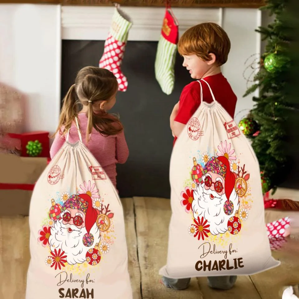 Merry Christmas - Delivery For - Custom Name Santa Sack - Christmas Gift for Kids - Image 9