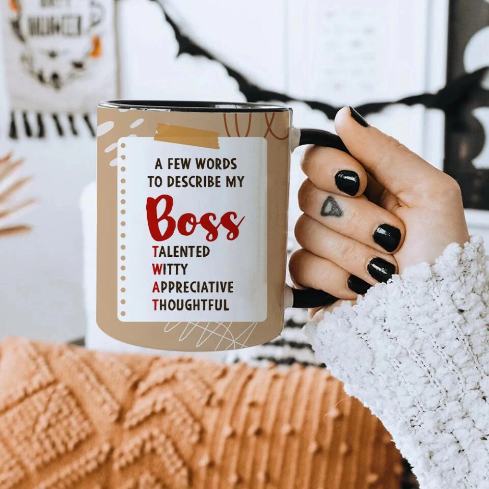 A Few Words To Describe My Boss Personalized Mug - Image 6