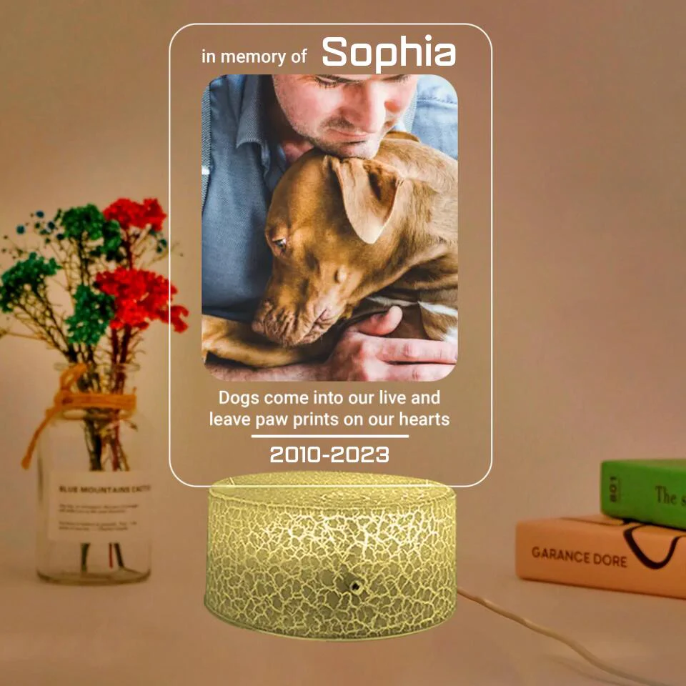 Dogs Come Into Our Live Personalized Led Light Memorial Gifts - Image 3