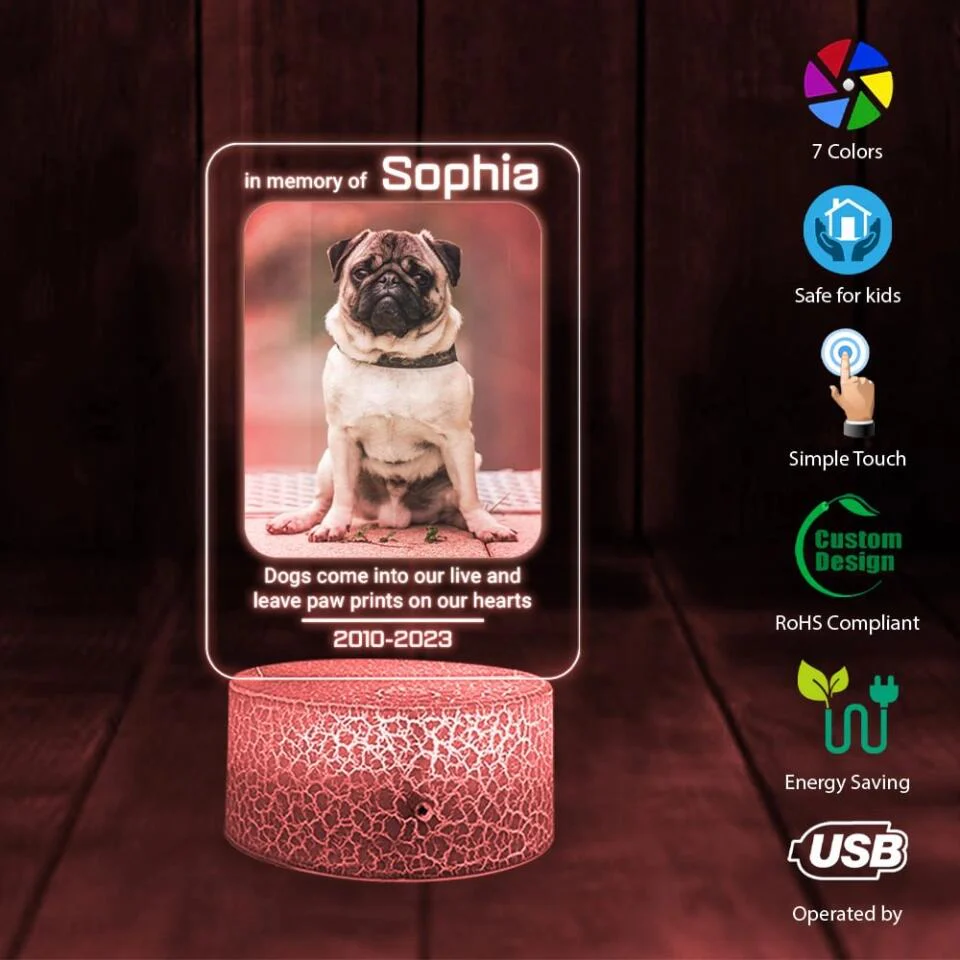 Dogs Come Into Our Live Personalized Led Light Memorial Gifts - Image 6