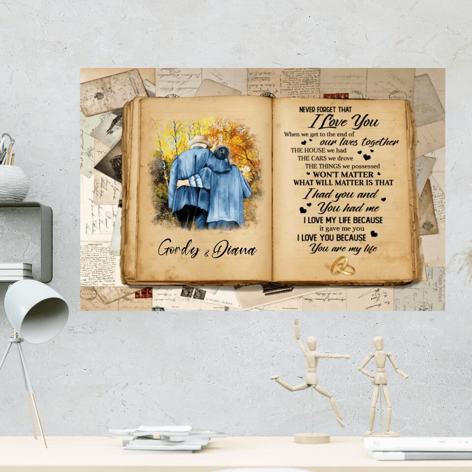 Don't Forget That I Love You Custom Canvas Poster Anniversary Gift For Old Couples - Image 4