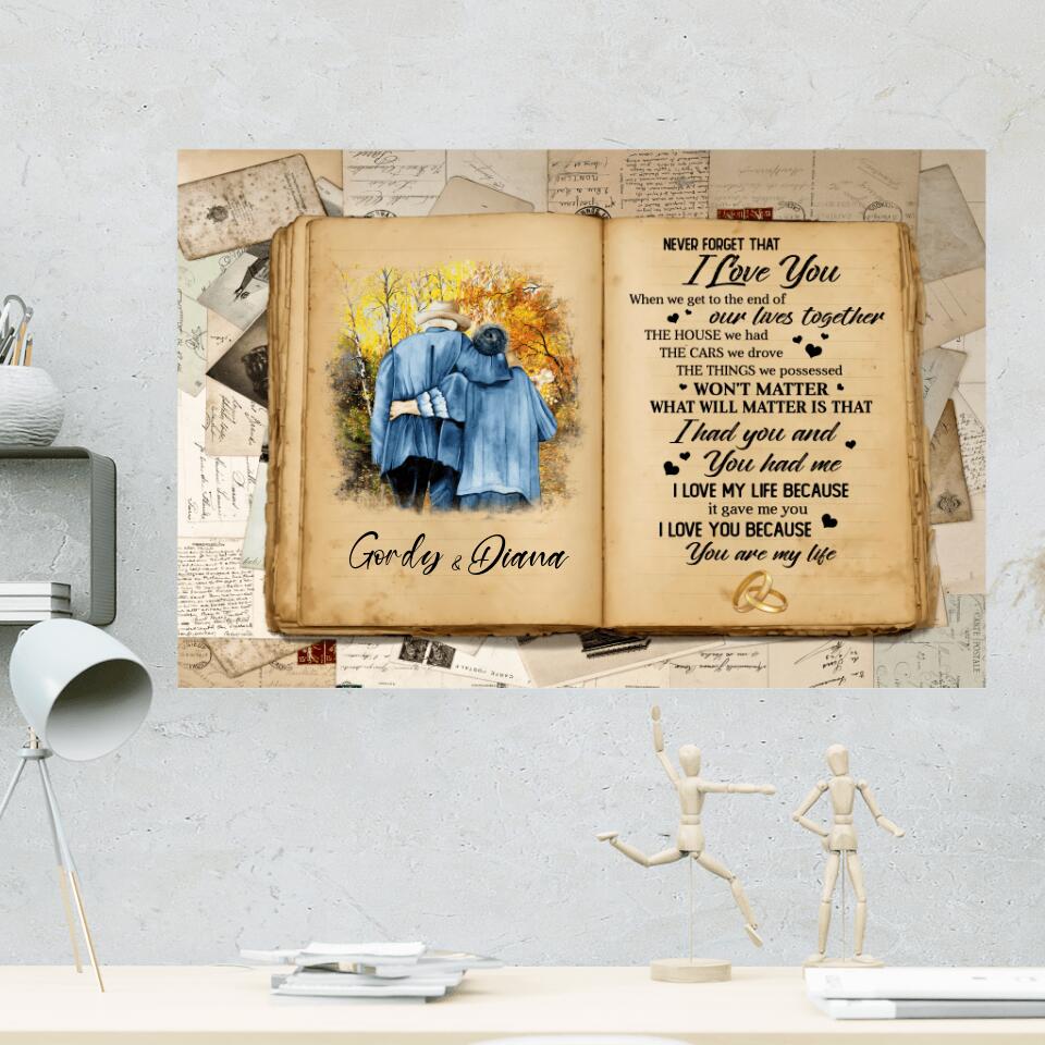 Don't Forget That I Love You Custom Canvas Poster Anniversary Gift For Old Couples - Image 6