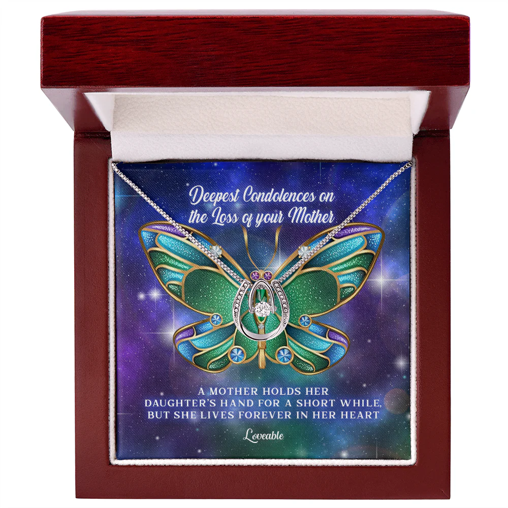 Dragonfly Deepest Condolences on the Loss of your Mother, Women Necklace, Memorial Gift for Loss Mom - Image 4