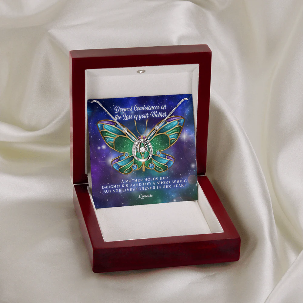 Dragonfly Deepest Condolences on the Loss of your Mother, Women Necklace, Memorial Gift for Loss Mom - Image 5