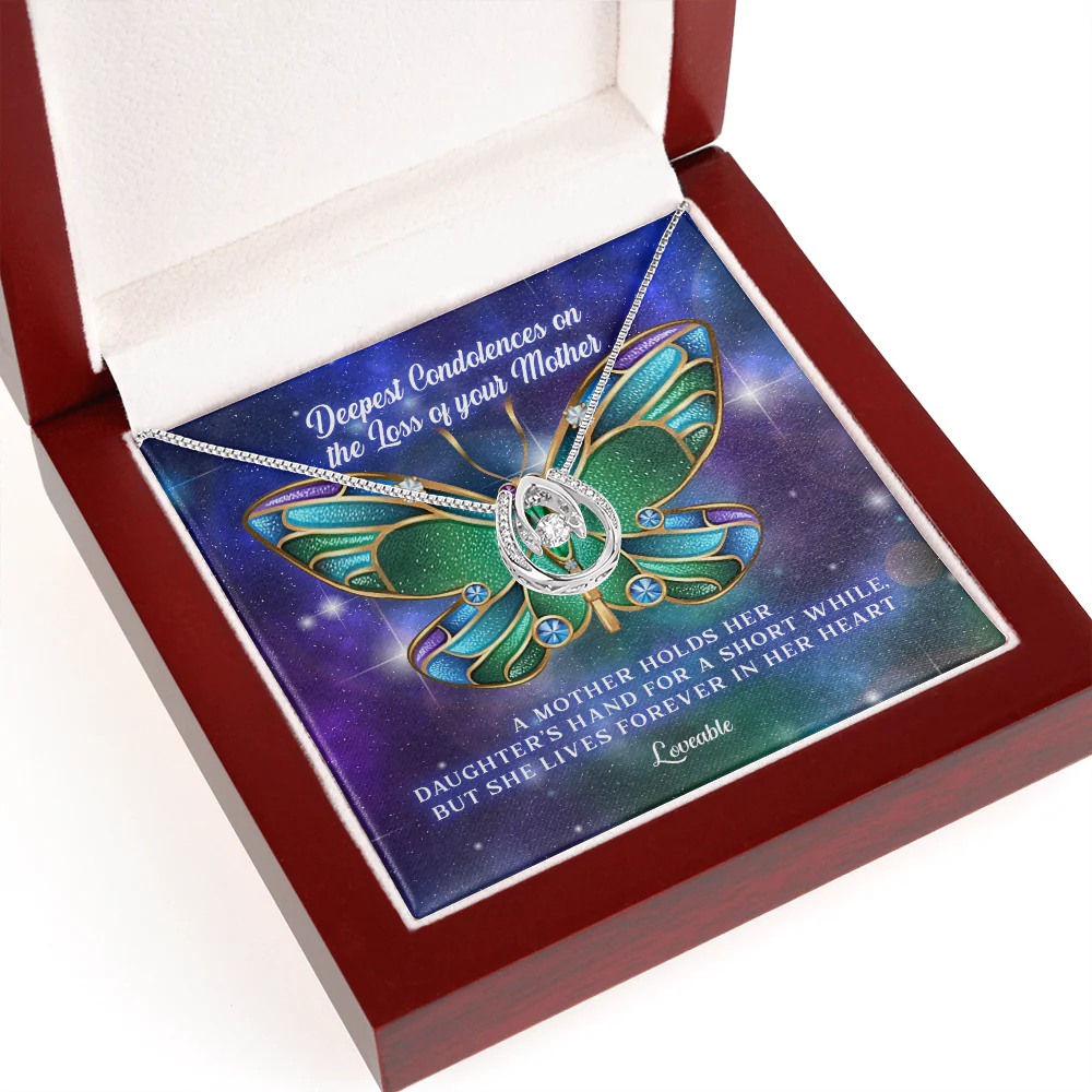 Dragonfly Deepest Condolences on the Loss of your Mother, Women Necklace, Memorial Gift for Loss Mom - Image 6
