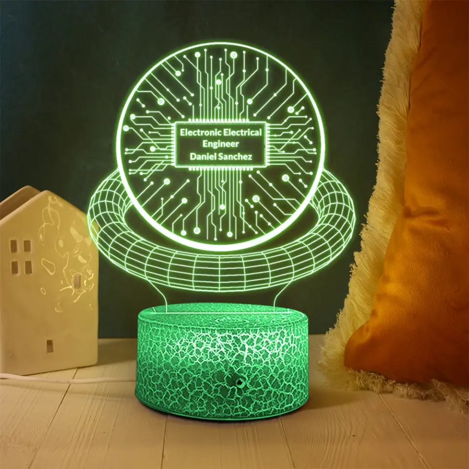 Electrical Engineering Custom 3D Light Engineering Gifts - Image 5
